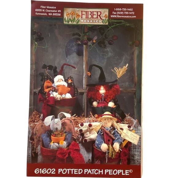 Fiber Mosaics 61602 Potted Patch People Pattern Santa Witch Scarecrow Bunny - Picture 2 of 6